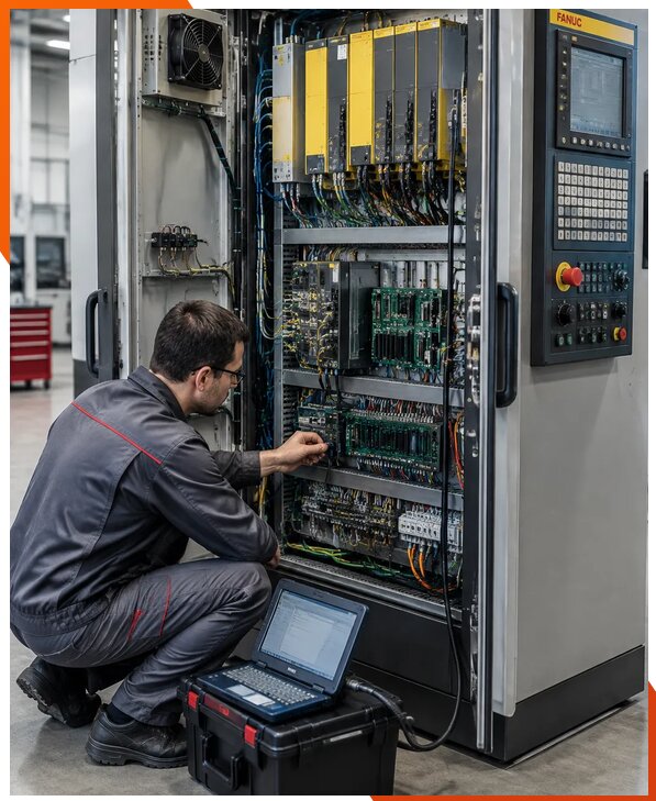 Ремонт систем ЧПУ FANUC промышленных станков в Карталах