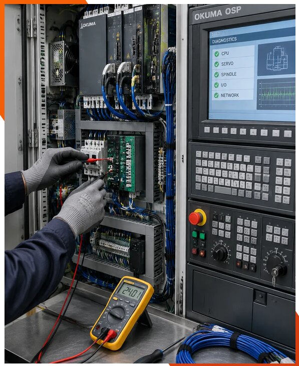 Ремонт систем ЧПУ Okuma OSP в Карталах